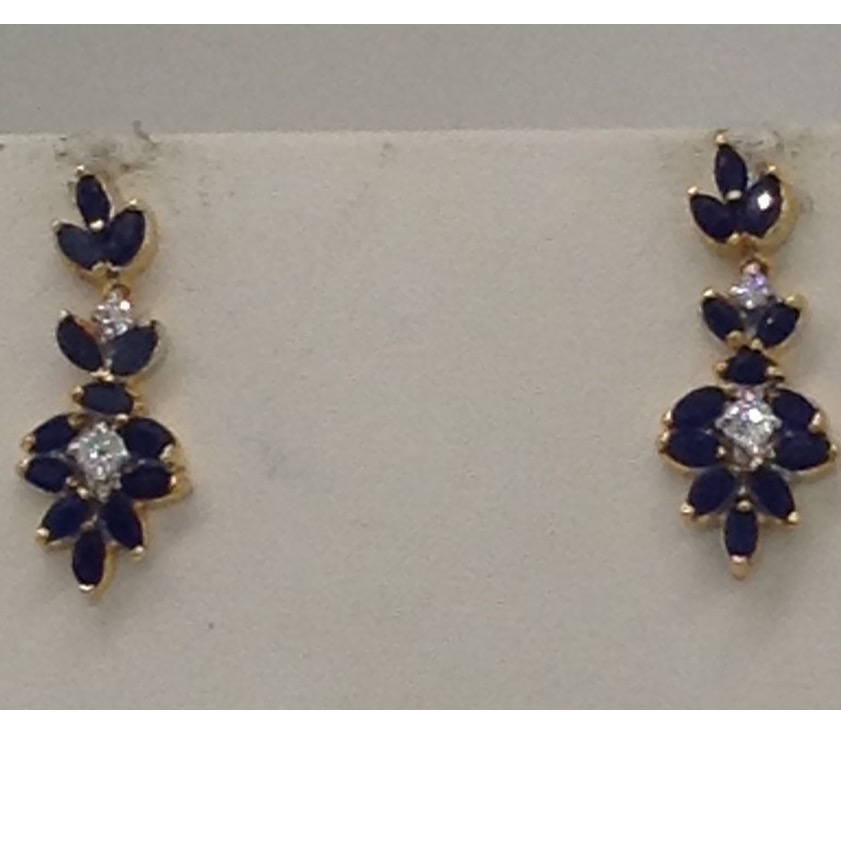 White And Blue CZ Stones Necklace Set JNC0003
