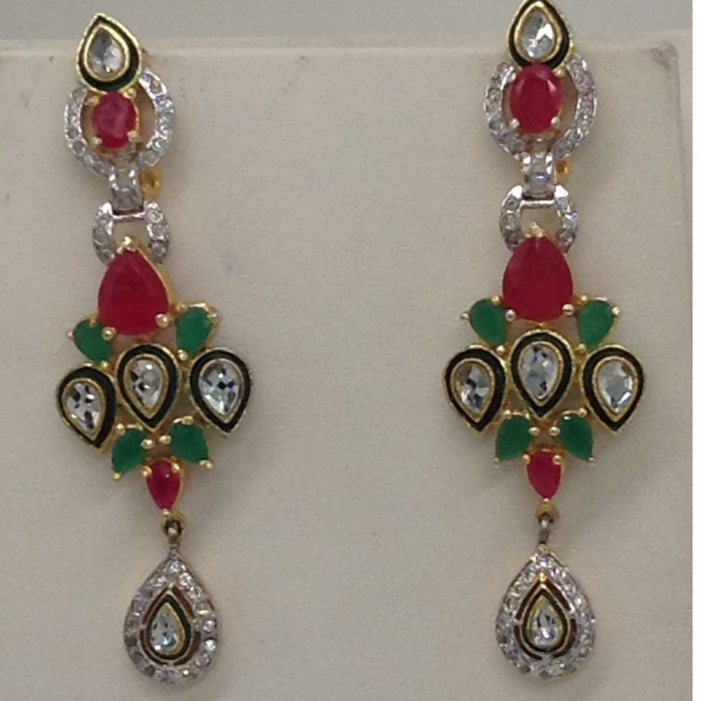Multicolour CZ Stones Necklace Set JNC0045