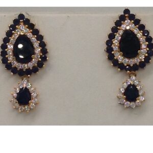 White And Blue CZ Stones Necklace Set JNC0004