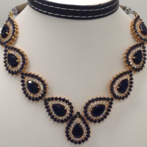 White And Blue CZ Stones Necklace Set JNC0004