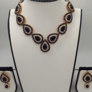 White And Blue CZ Stones Necklace Set JNC0004