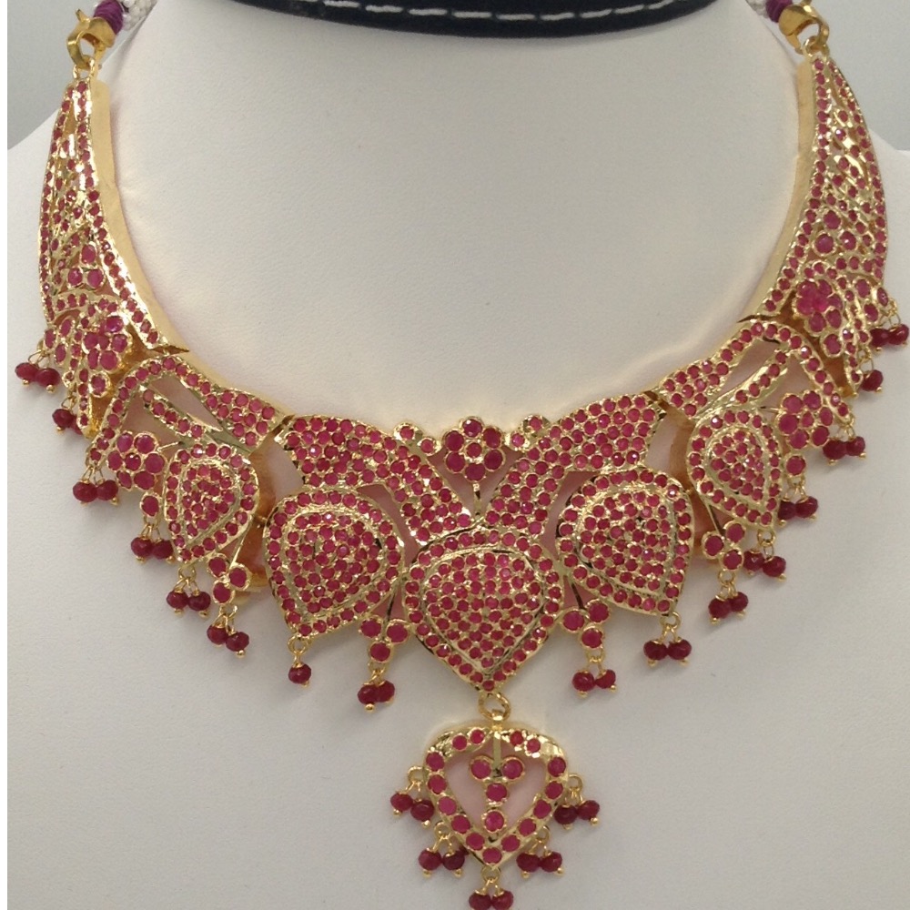 Ruby Amritsar Necklace Set JNC0028