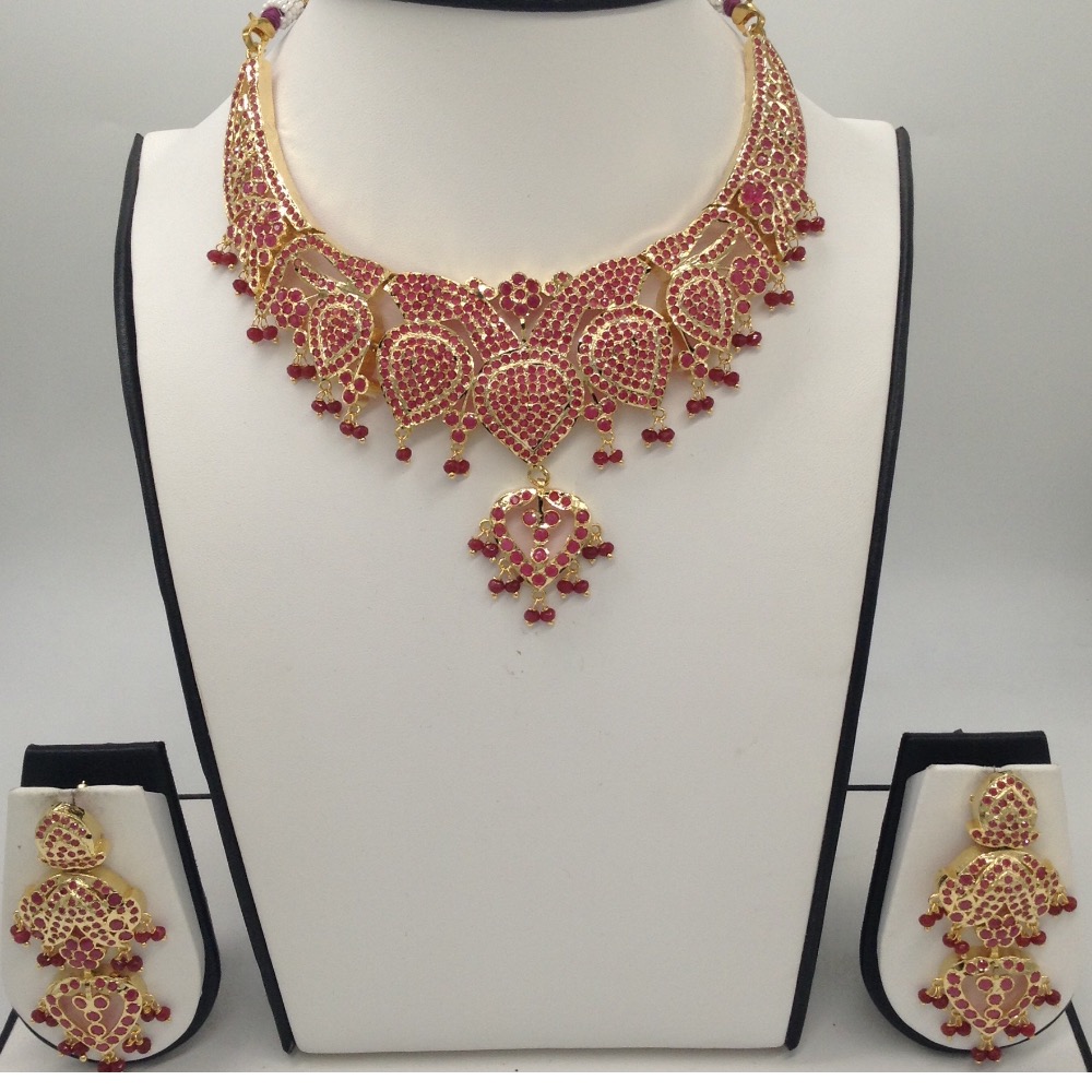 Ruby Amritsar Necklace Set JNC0028
