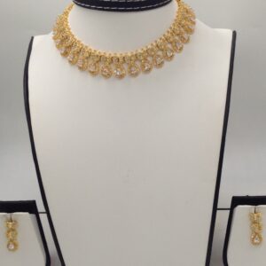 White CZ Stones Necklace Set JNC0038
