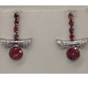 Oval Orange CZ Stones Necklace Set JNC0042