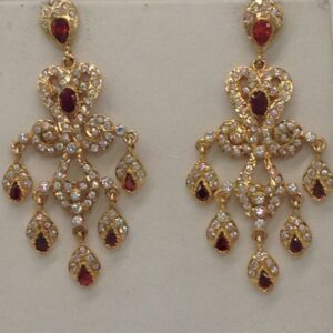White And Brown CZ Stones Necklace Set JNC0041