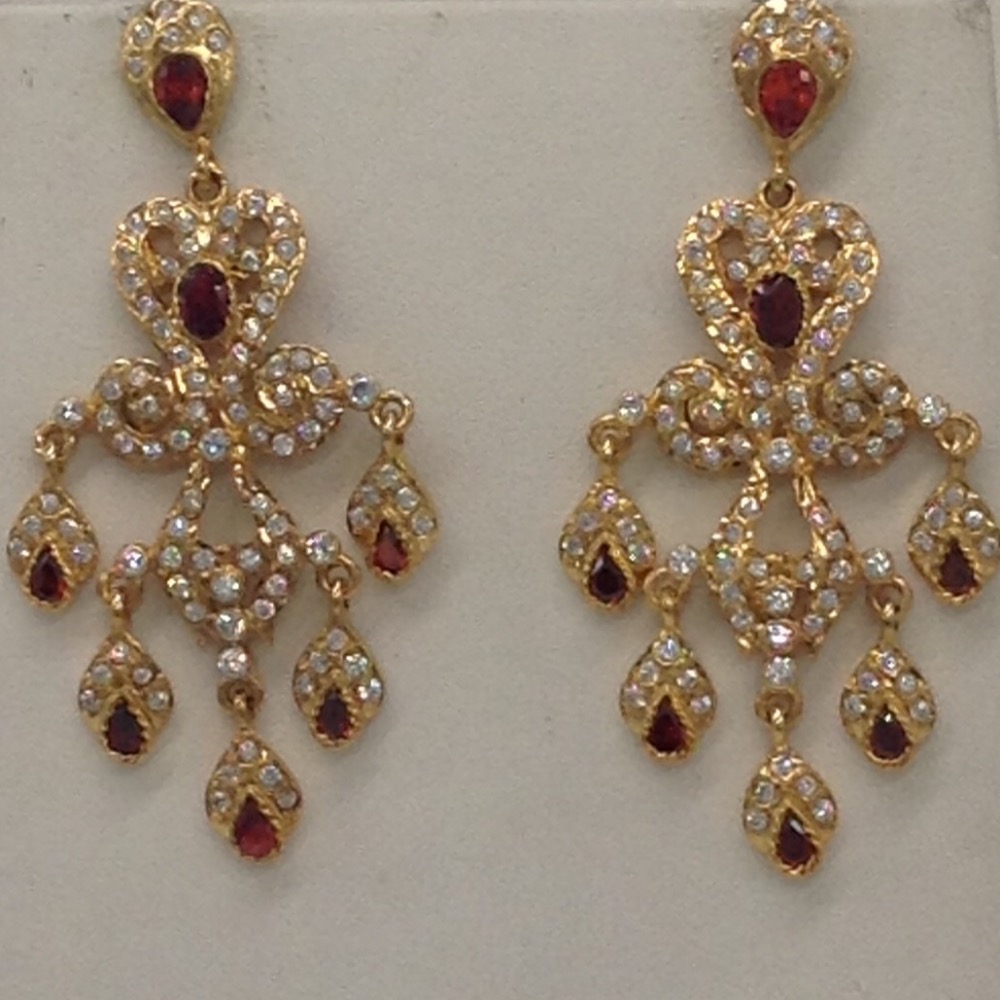 White And Brown CZ Stones Necklace Set JNC0041