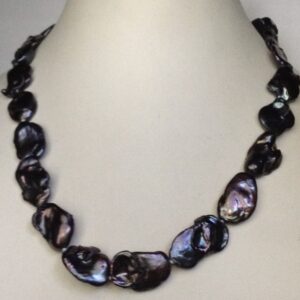 Freshwater Black Baroque Pearls Mala JPM0306