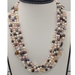 Multicolour Mix Long Mala With Semi Precious Beeds JPM0242
