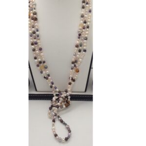 Multicolour Mix Long Mala With Semi Precious Beeds JPM0242