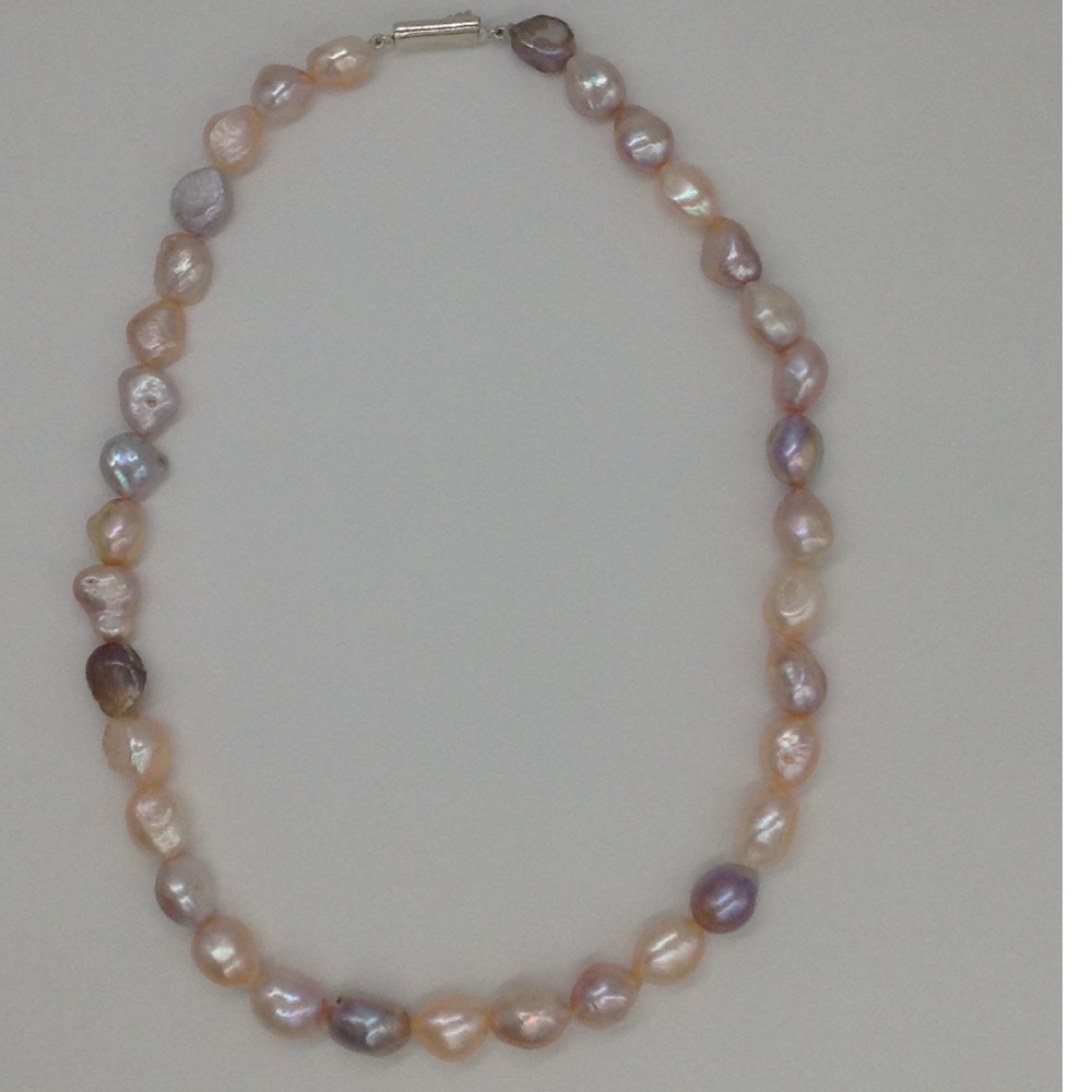 Freshwater Multicolour Oval Baroque Pearls Mala JPM0207