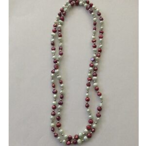 Freshwater Green and Brown Potato Pearls Long Mala JPM0152