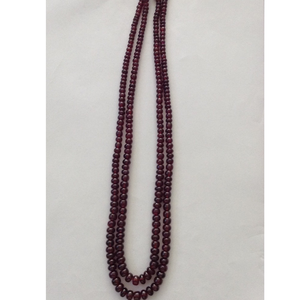 Natural Red Ruby Round Beeds Necklace JSR0100