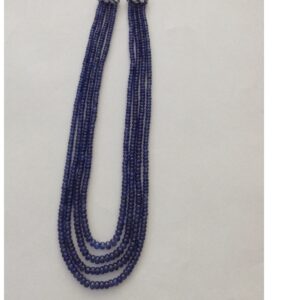 Natural Blue Sapphires Round Beeds Neckalce JSB0111