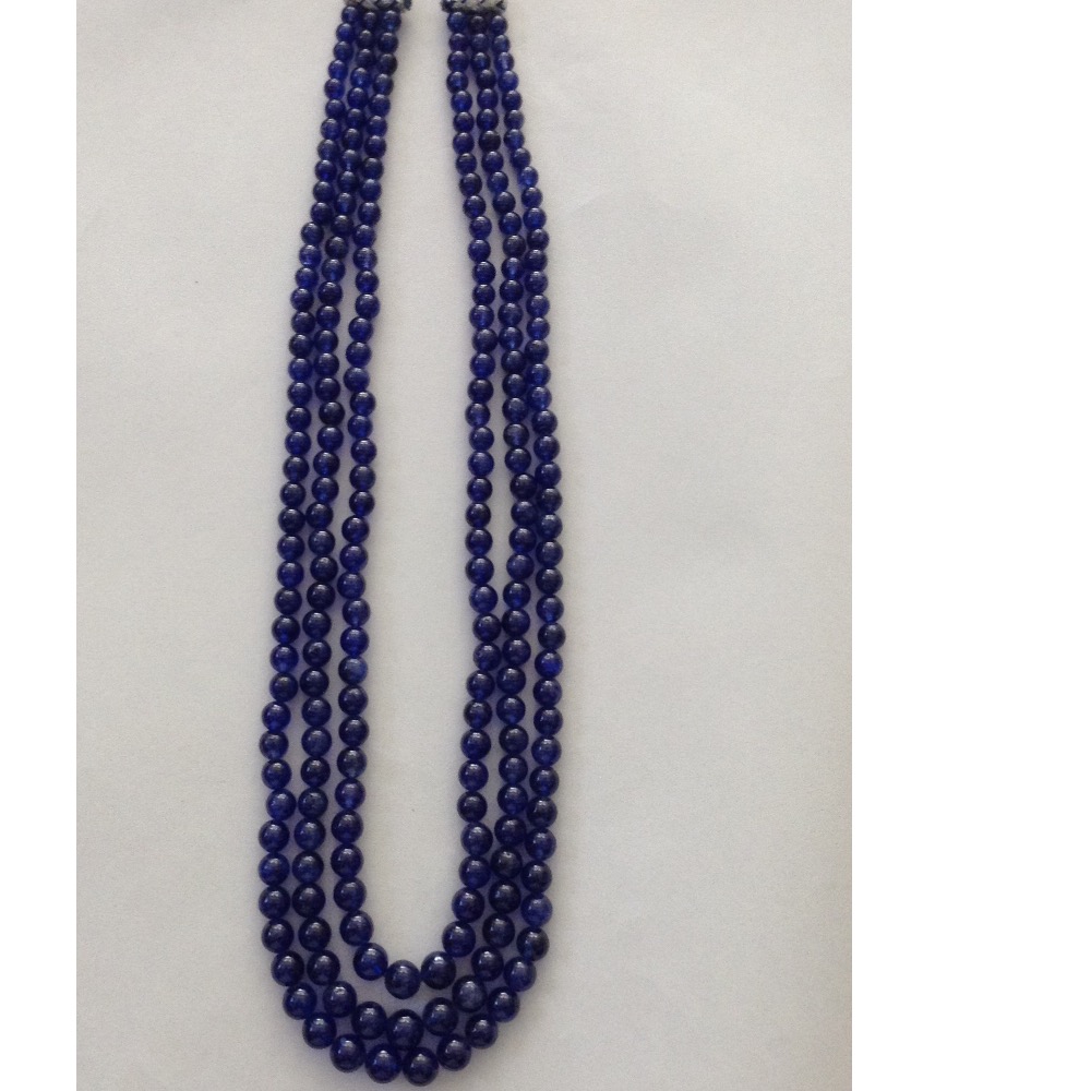 Natural Blue Sapphires Round Balls Necklace JSB0095