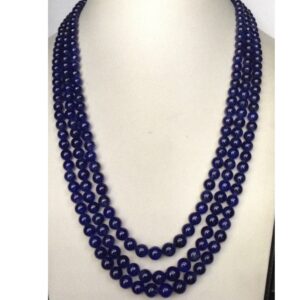 Natural Blue Sapphires Round Balls Necklace JSB0095