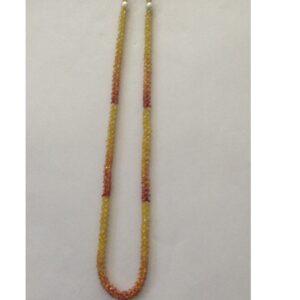Natural Yellow Sapphires Round Shaded Jaali Mala JSS0075
