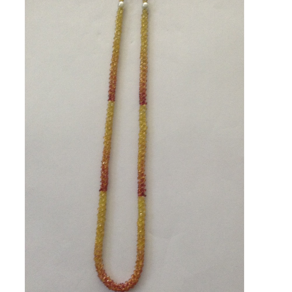 Natural Yellow Sapphires Round Shaded Jaali Mala JSS0075