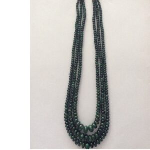Natural Green Emerlads Round Graded Beeds Necklace JSE0066