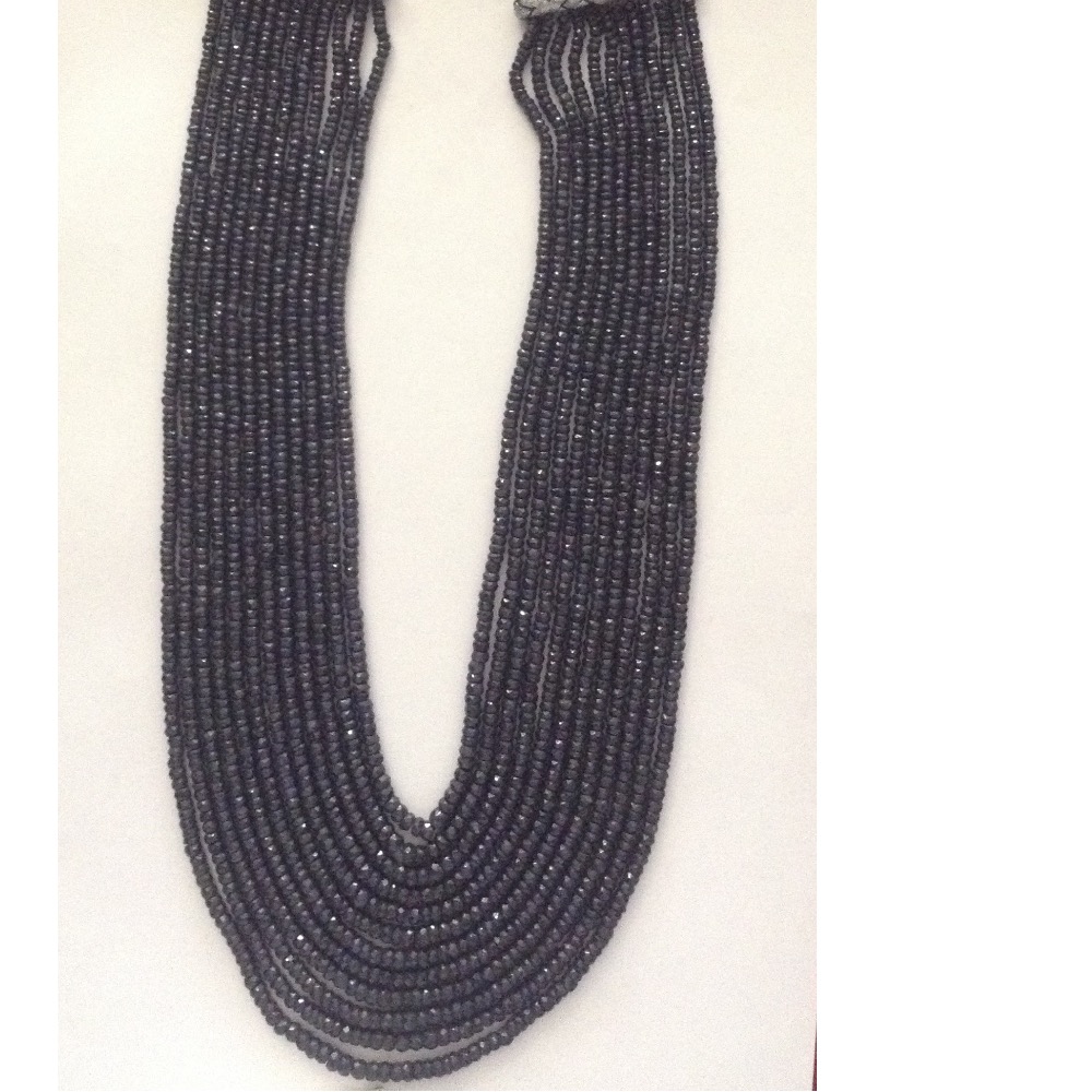 Natural Blue Sapphires Round Faceted 12 Layers Necklace JSB0058