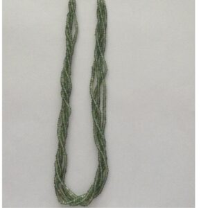Natural Green Crome Faceted Beeds 4 Layers Necklace JSS0045