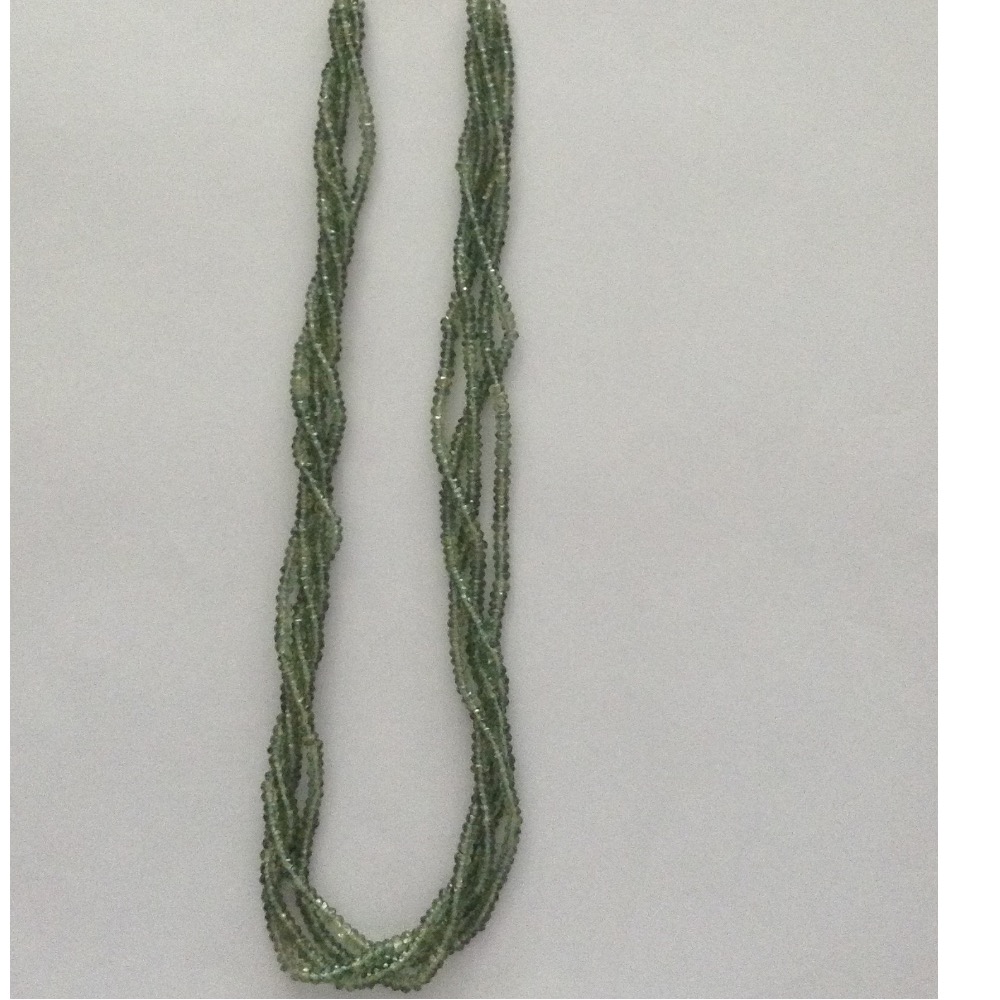 Natural Green Crome Faceted Beeds 4 Layers Necklace JSS0045
