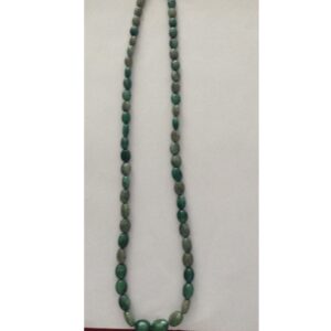 Natural Green Beryl Oval Tumbles Mala JSS0036