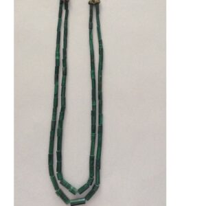 Natural Green Melagite Faceted Drums 2 Layers Necklace JSS0033