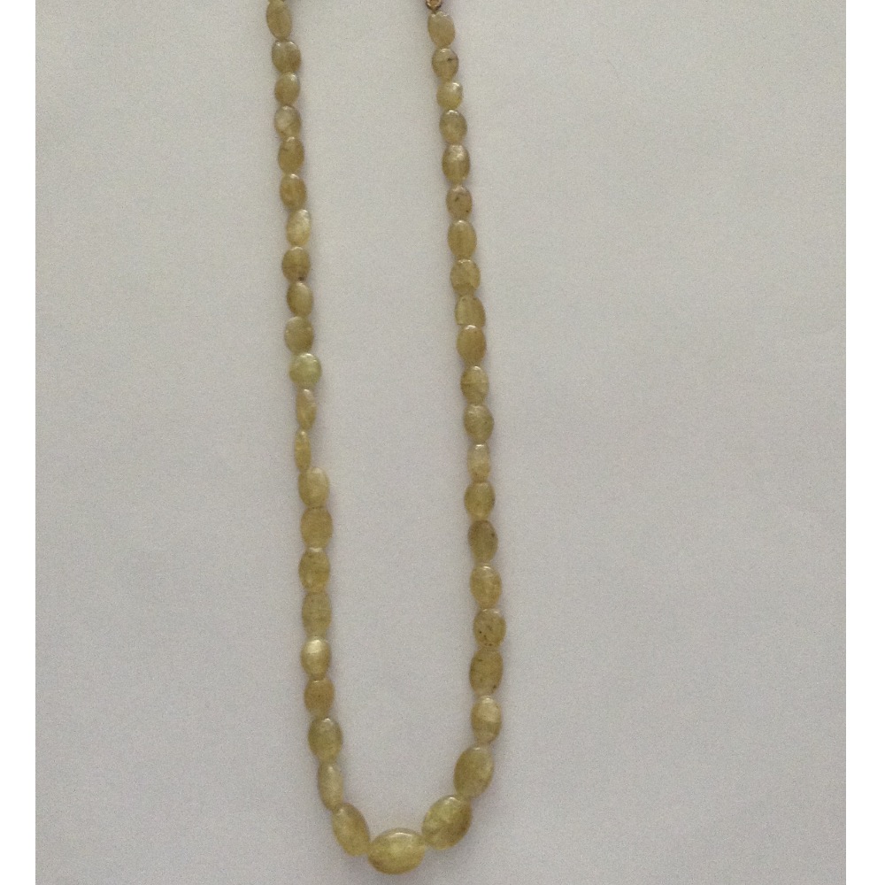 Natural Yellow Catseye Oval Tumbles Mala JSS0037