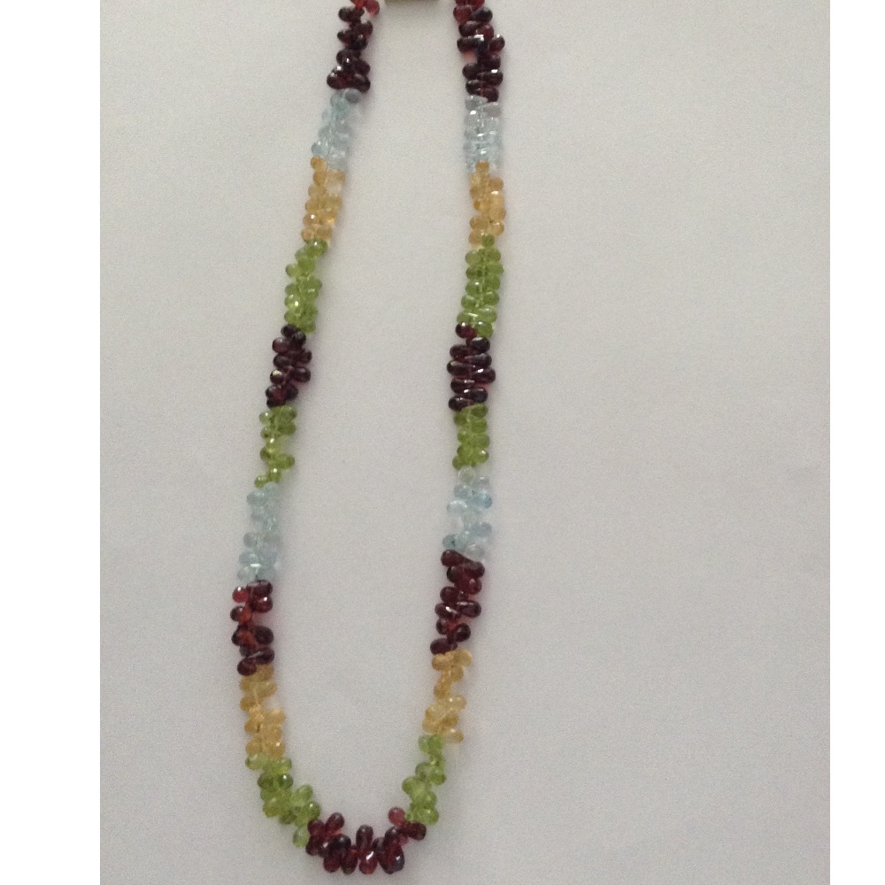 Natural multicolour faceted drops mala JSS0040 - Image 2