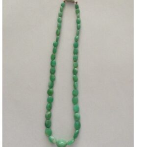 Natural Green Beryl Oval Tumbles Mala JSS0046