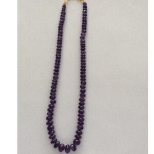 Natural Purple Amethyst Round Graded Beeds Mala JSS0047