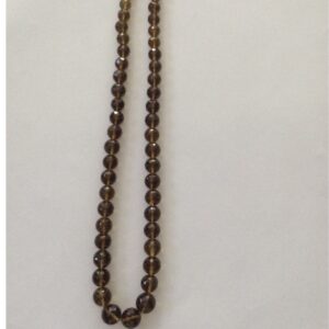 Natural Golden Citrine Round Faceted Beeds Mala JSS0044
