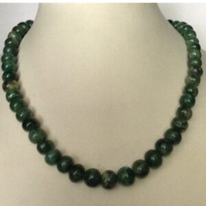 Natural green beryl round beeds mala JSS0051
