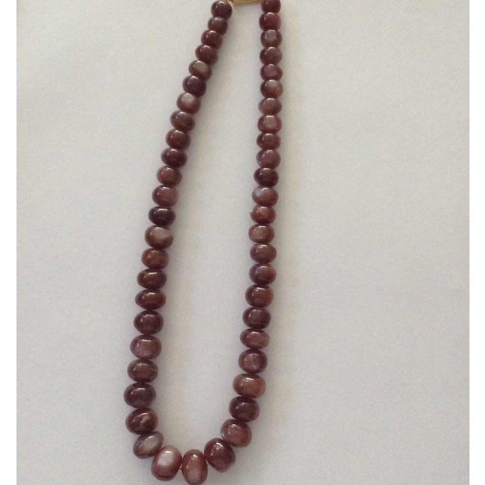 Natural maroon moonstone round beeds mala JSS0020 - Image 2