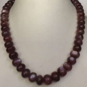 Natural maroon moonstone round beeds mala JSS0020