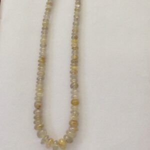 Natural Golden Rutile Round Beeds Mala JSS0021