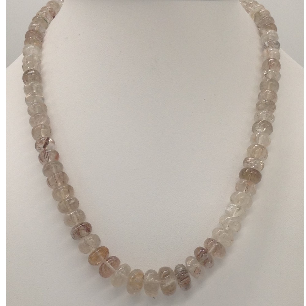 Natural Golden Rutile Round Beeds Mala JSS0021