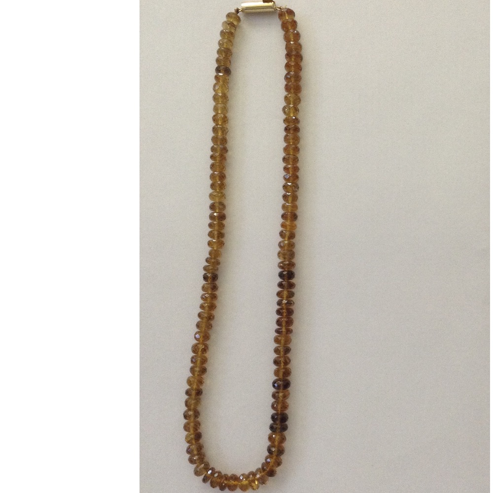 Natural Golden Citrine Faceted Round Beeds Mala JSS0024