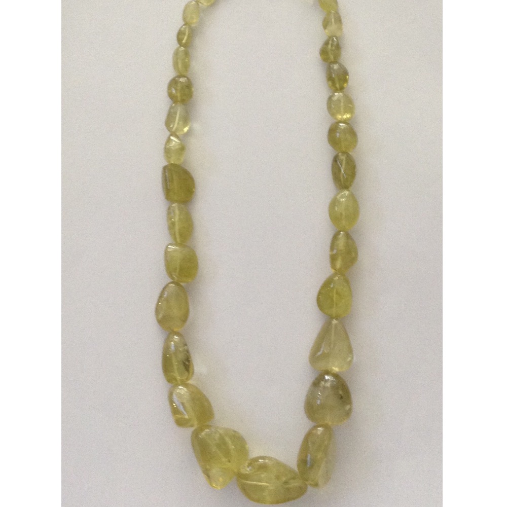 Natural Golden Citrine Oval Tumbles Mala JSS0010