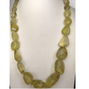 Natural Golden Citrine Oval Tumbles Mala JSS0010
