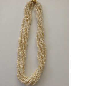 White Flower Pearls 6 Layers Twisted Necklace JPM0137
