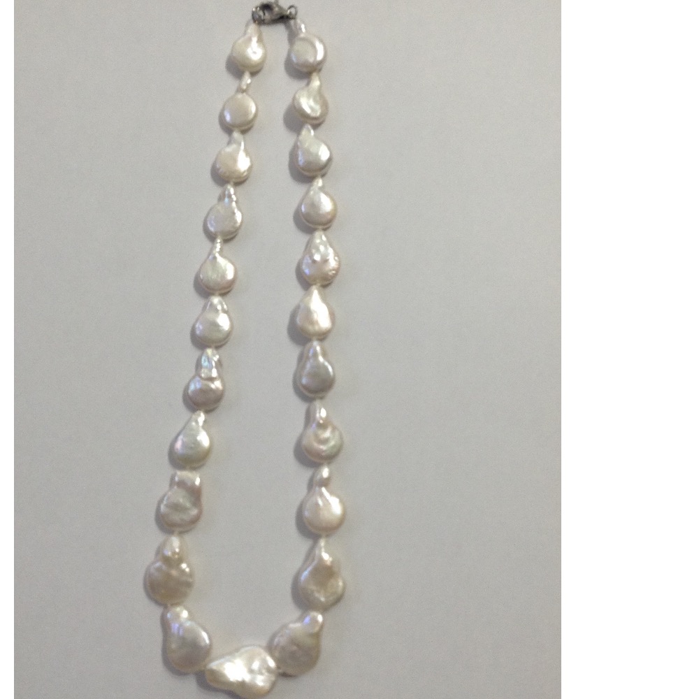 Freshwaterwhite pears baroque pearls mala JPM0121