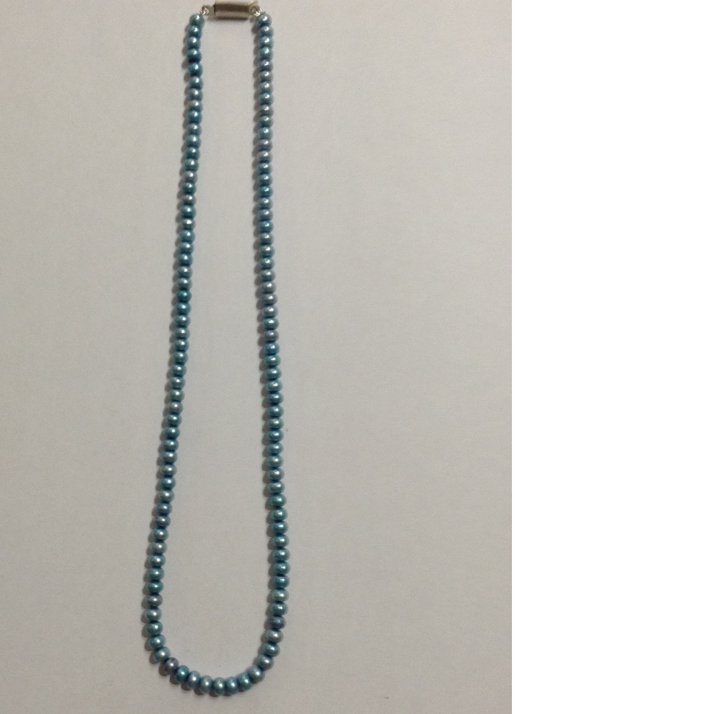 Freshwater blue flat pearls strand JPM0108