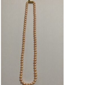 Freshwater peach potato natural pearls strand JPM0110
