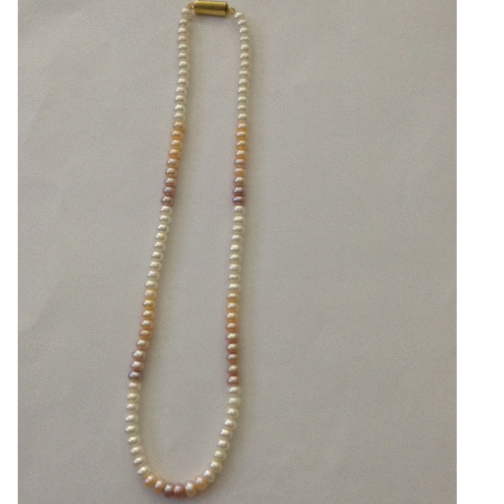 Freshwater shaded flat pearls strand JPM0070