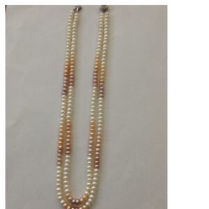 Freshwater Shaded Flat Pearls Neckalce 2 Layers JPM0072