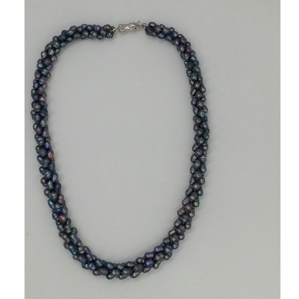 Freshwater grey rice pearls rassi necklace - Image 2