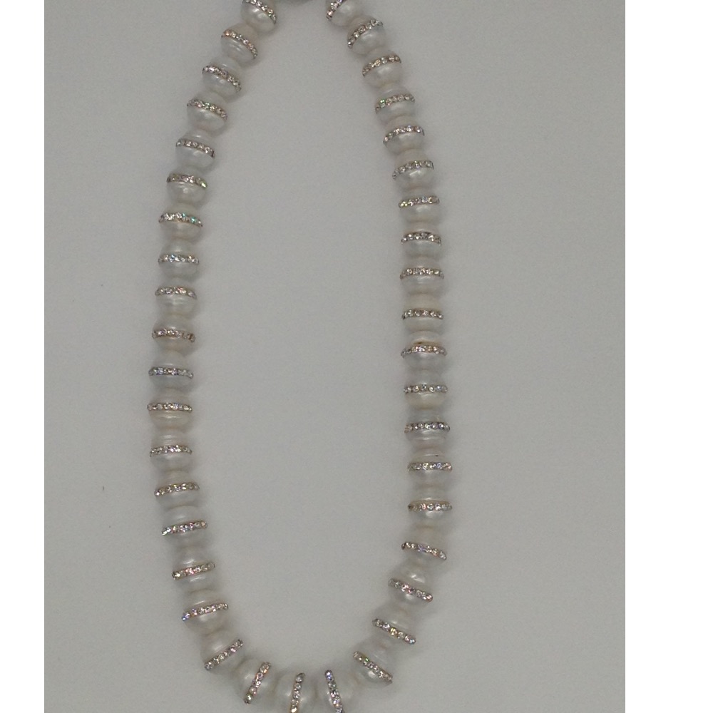Freshwater white jagmag pearls strand jpm0046