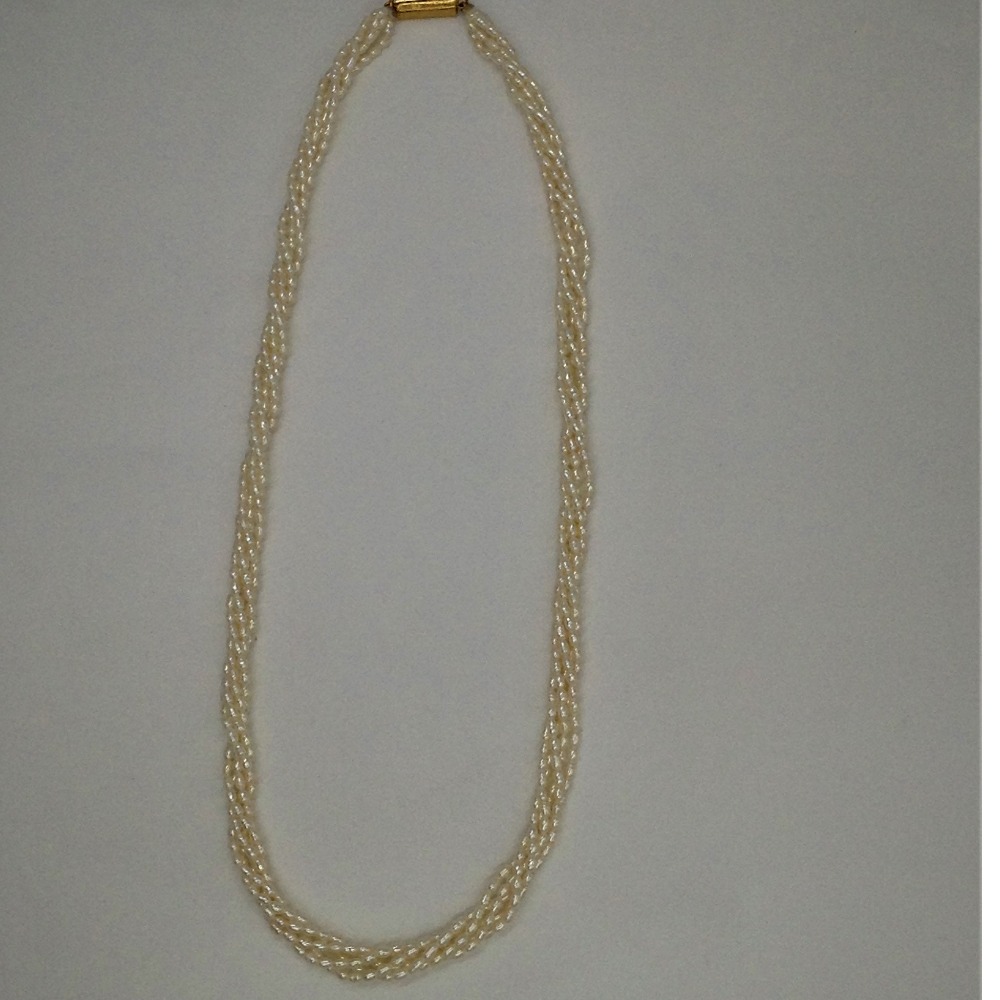 Fresh Water White Rice Natural Pearls 5 Layers JPM0027